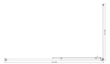 150mm Adjustable (1850x1010mm) Single Door Corner Sliding Glass Shower Screen in Black