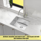 Stainless Steel Sink - 600 x 450mm - Rear View