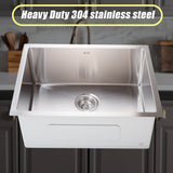 Stainless Steel Sink - 600 x 450mm - Low Angle
