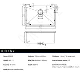 Stainless Steel Sink - 700 x 450mm