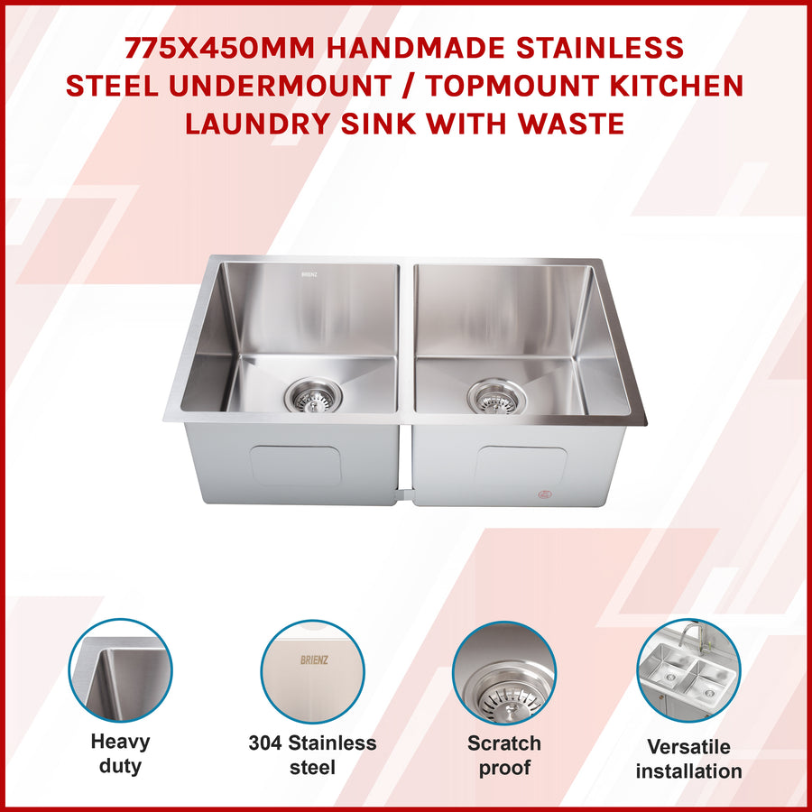 Stainless Steel Sink - 775 x 450mm
