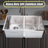 Stainless Steel Sink - 775 x 450mm - Low Angle