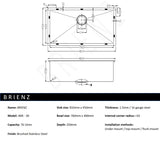 Stainless Steel Sink - 810 x 450mm - Extra Image