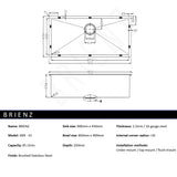 Stainless Steel Sink - 900 x 450mm - Extra Image