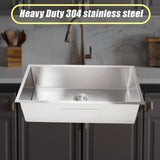 Stainless Steel Sink - 900 x 450mm - Close-Up Angle