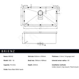 Stainless Steel Sink - 810 x 450mm - Extra Image