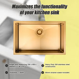 Stainless Steel Sink - 700 x 450mm - Side View