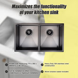 Stainless Steel Sink - 775 x 450mm - Side View