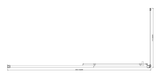 150mm Adjustable (2000x800mm) Single Door Corner Sliding Glass Shower Screen in Chrome