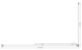 150mm Adjustable (1700x800mm) Single Door Corner Sliding Glass Shower Screen in Chrome - Close-Up Angle