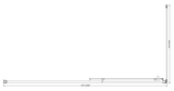 150mm Adjustable (2000x920mm) Single Door Corner Sliding Glass Shower Screen in Black