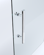 130-140cm Adjustable Wall to Wall Sliding Glass Shower Door in Chrome