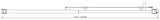 120-130cm Adjustable Wall to Wall Sliding Glass Shower Door in Black - Rear View