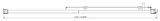 130-140cm Adjustable Wall to Wall Sliding Glass Shower Door in Black