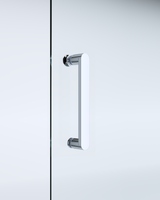 185-200cm Adjustable Wall to Wall Sliding Glass Shower Door in Chrome