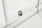 185-200cm Adjustable Wall to Wall Sliding Glass Shower Door in Chrome