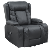 Lift Heated Leather Recliner Electric Massage Chair with USB port - 45-Degree Angle