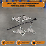 4 X All-purpose Dolly Metal Heavy Duty Furniture Mover Slider Set