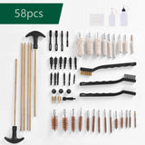 Universal Barrel All-purpose Gun Cleaning Kit for Rifle Pistol Shotgun Muzzleloader - Top-Down View