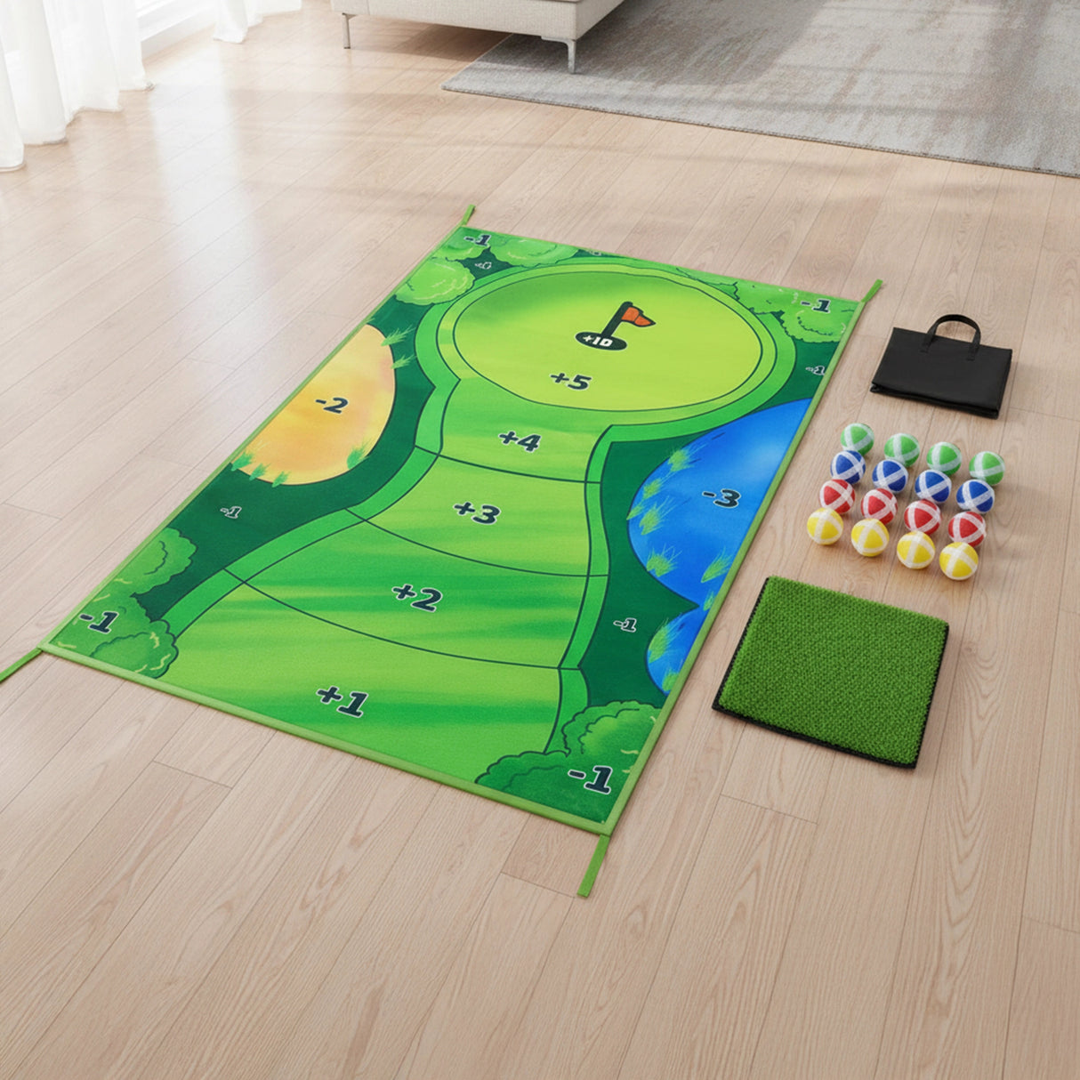 Casual Indoor Golf Putting Practice Set Golf Party Game Mats