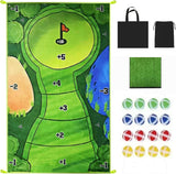 Casual Indoor Golf Putting Practice Set Golf Party Game Mats - Front View