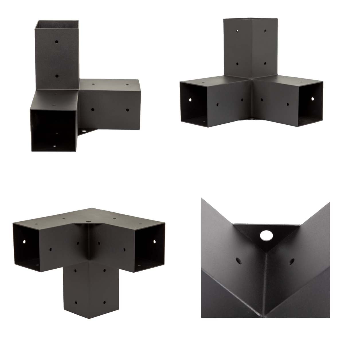 Roof Pergola Gazebo Shed Matte Black Steel Brackets DIY Kits