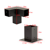 Roof Pergola Gazebo Shed Matte Black Steel Brackets DIY Kits