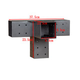 Roof Pergola Gazebo Shed Matte Black Steel Brackets DIY Kits - Extra Image