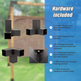 Roof Pergola Gazebo Shed Matte Black Steel Brackets DIY Kits - Extra Image