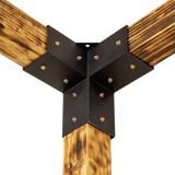 Roof Pergola Gazebo Shed Matte Black Steel Brackets DIY Kits - Side View