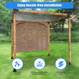 Roof Pergola Gazebo Shed Matte Black Steel Brackets DIY Kits - Top-Down View