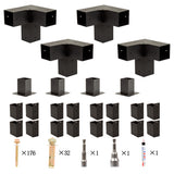 Roof Pergola Gazebo Shed Matte Black Steel Brackets DIY Kits - Extra Image