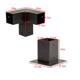 Roof Pergola Gazebo Shed Matte Black Steel Brackets DIY Kits - Extra Image