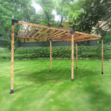 Roof Pergola Gazebo Shed Matte Black Steel Brackets DIY Kits - Extra Image