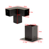 Roof Pergola Gazebo Shed Matte Black Steel Brackets DIY Kits - Extra Image