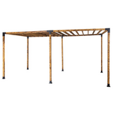 Roof Pergola Gazebo Shed Matte Black Steel Brackets DIY Kits - Top-Down View