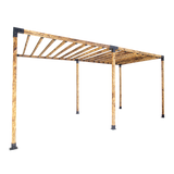 Roof Pergola Gazebo Shed Matte Black Steel Brackets DIY Kits - Close-Up Angle