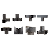 Roof Pergola Gazebo Shed Matte Black Steel Brackets DIY Kits - Extra Image