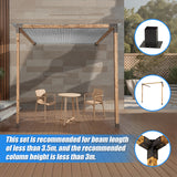 Roof Pergola Gazebo Shed Matte Black Steel Brackets DIY Kits - Low Angle