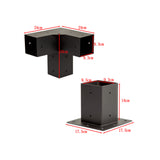 Roof Pergola Gazebo Shed Matte Black Steel Brackets DIY Kits - Extra Image
