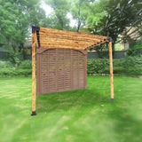 Roof Pergola Gazebo Shed Matte Black Steel Brackets DIY Kits - Low Angle