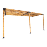 Roof Pergola Gazebo Shed Matte Black Steel Brackets DIY Kits - Top-Down View