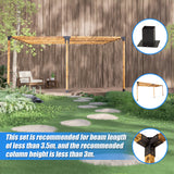 Roof Pergola Gazebo Shed Matte Black Steel Brackets DIY Kits
