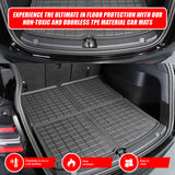 6 piece Tesla Model Y Floor Mats for Front and Rear Trunk Front Passenger and Driver Side - Extra Image