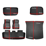 6 piece Tesla Model Y Floor Mats for Front and Rear Trunk Front Passenger and Driver Side - Extra Image