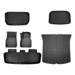 6 piece Tesla Model Y Floor Mats for Front and Rear Trunk Front Passenger and Driver Side
