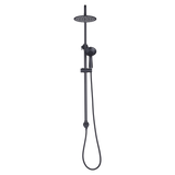 WELS 8" Rain Shower Head Set Rounded Dual Heads Faucet High Pressure Hand Held