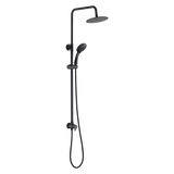 WELS 8" Rain Shower Head Set Rounded Dual Heads Faucet High Pressure Hand Held