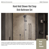 Hand Held Shower Rail Soap Dish Bathroom Set - Extra Image