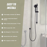 Hand Held Shower Rail Soap Dish Bathroom Set - Extra Image